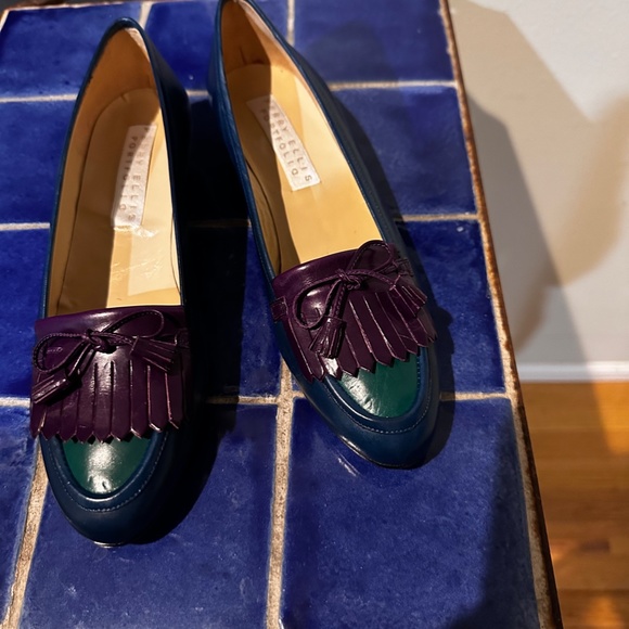 Perry Ellis Portfolio Tassel Loafers in Blue, Purple & Green New in Box - 7.5 B - Picture 9 of 14